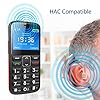 GSM-Big-Button-Mobile-Phone-for-ElderlyDual-Sim-Free-Basic-Mobile-PhoneUnlocked-Senior-Phone-with-SOS-Button-Speed-Dial-1000mAh-HAC-Torch-Side-Buttons-Bluetooth-Charging-Dock-Black ukuu 2G Unlocked Basic Mobile Phone for Seniors with Large Colour 2.4 inch Display, Big Button and Charging Dock [UK and…