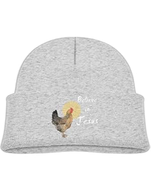 Kids Jesus Chicken Unisex Cotton Beanie Hat For Cute Baby Boy/Girl Soft Toddler Infant Cap Black