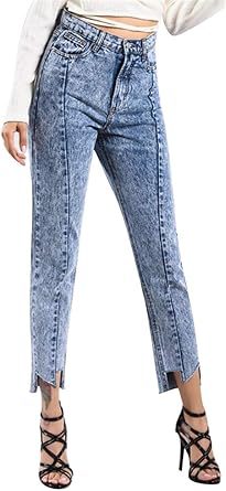 womens flat front jeans