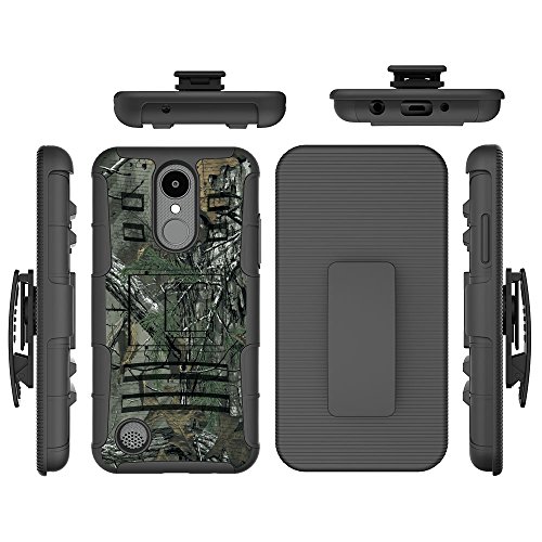 LG Phoenix 3 Case, LG Fortune Case, LG K4 2017 Case, Ranyi [3 In 1 Armor] Heavy Duty 360 Degree Full-Body Rugged Holster Armor Dual Layer Case with [Kickstand] [Belt Swivel Clip] (camo) - Thumbnail 7