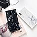 YonMeet Chic Black White Marble Case for iPhone XS X 10 Retro Classic Stylish Cover for iPhone 8 7 Plus 8plus Square Shockproof Strong Protective Back Casing (iPhone X/XS, Black)