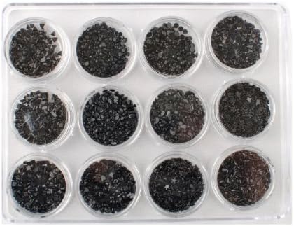 Stella Cosmetic Beauty Nail Black Color 12 Different Shapes Glitter Decoration Kit