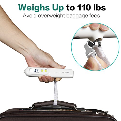 image for NUTRI FIT Rechargeable Hanging Luggage Scale, 2600mAH Portable Power B