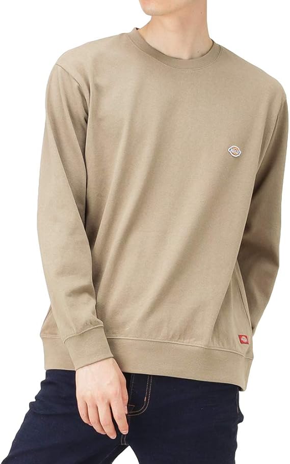 Amazon Dickies ディッキーズ 長袖tシャツ 長袖 Tシャツ トレーナー メンズ ワンポイント無地長袖tシャツ スウェット ブランドロゴ 綿100 0474 5712 Tシャツ カットソー 通販