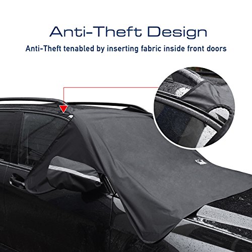 SlimK Magnetic Windshield Cover for Ice and Snow Fits Any Car, Truck, SUV, Van or Automobile - 4 Seasons Smart Use - Top Quality Exterior Auto Snow Windshield Cover Magnetic Edges No Need Ice Scraper