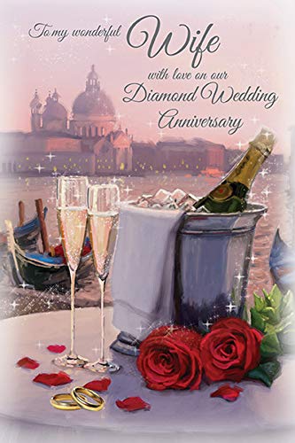 Wife Diamond Wedding Anniversary Card