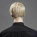 GOOACTION Mens Fahion Short Straight Blonde Hair Wig with Bangs for Male Blond Synthetic Fiber Halloween Cosplay Party Wigs