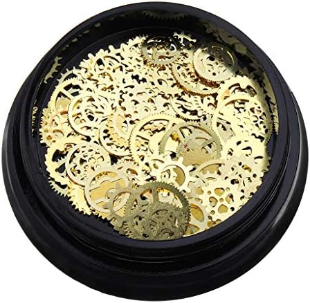 1 Box Metal Gear Stud Sheet Mixed Steampunk Nail Art Decoration
