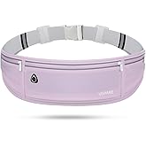 USHAKE Slim Running Belt, Workout Fanny Pack for Men Women,Exercise Waist Pack for Apple iPhone Holder, Runner Belt for Running Walking Cycling Camping Gym Light Purple