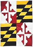 Evergreen Flag & Garden Maryland State Garden Flag, 18" H x 12.5" W