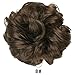 BARSDAR Messy Hair Bun Extensions Hairpiece for Women Updo Scrunchie Hair Piece (8# Medium Chestnut Brown)thumb 1