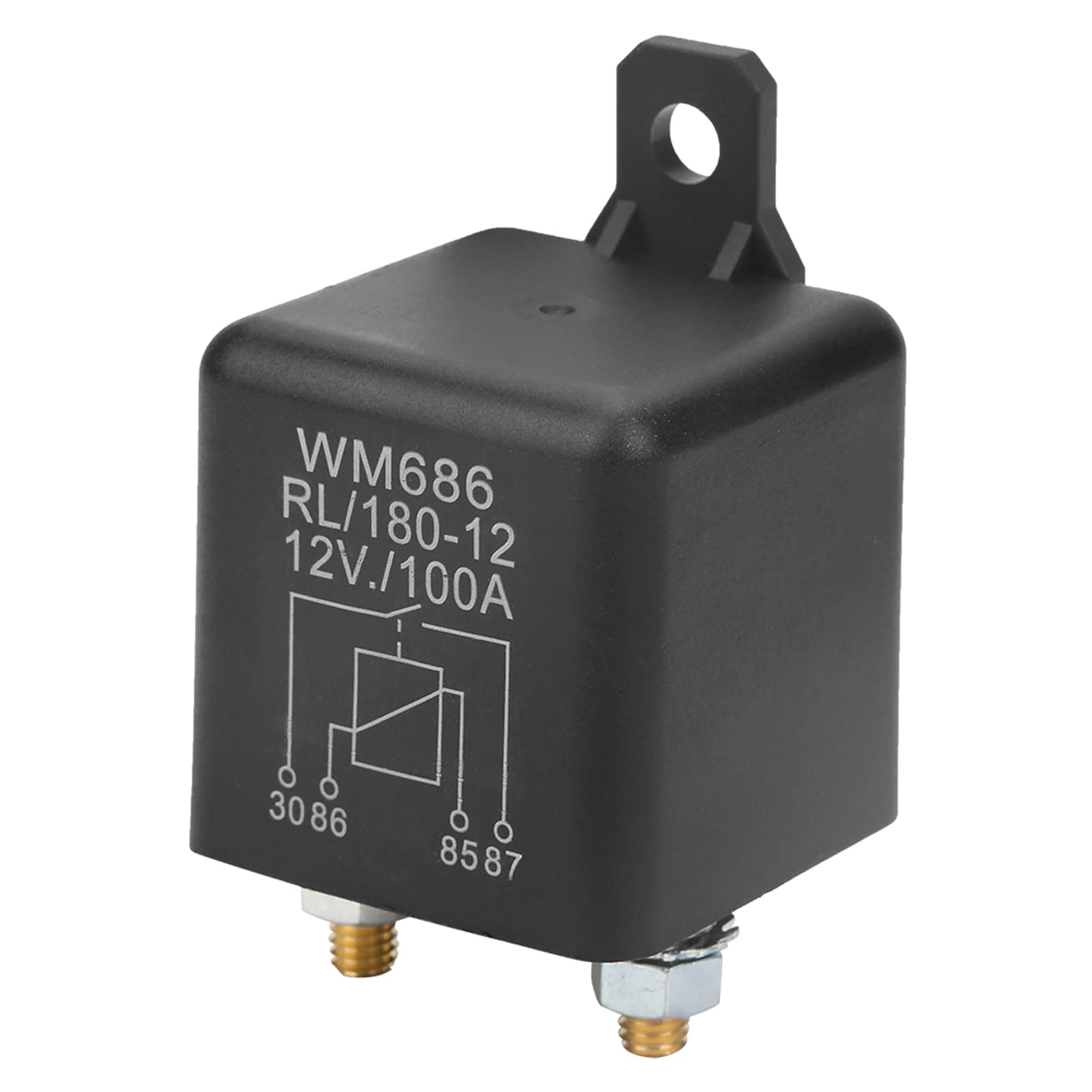 Heavy Duty Car Starter Relay DC 12V 100A 4Pin Normally Open for Control Battery ON OFF RL/180