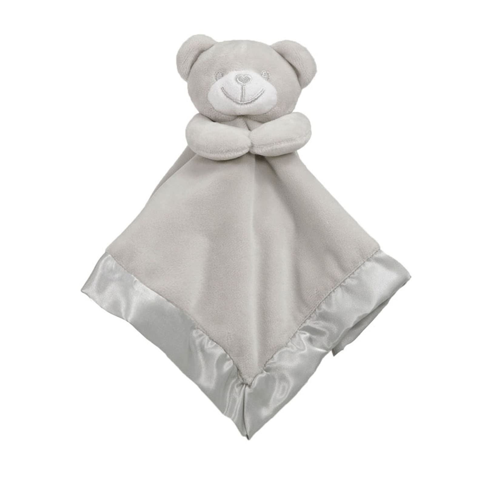 Soft Touch Baby Boys Girls Teddy Bear Cuddly Comforter Blanket Soft Toy Baby Shower Comforters BC21 (Grey)