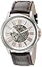 Lucien Piccard Men's 'Calypso' Stainless Steel and Leather Automatic Watch, Color:Brown (Model: LP-12683A-02S-RA-BRW)