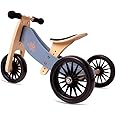 Kinderfeets New, Kids Tiny Tot Plus Balance Bike, Adjustable Seat, Puncture Proof Tires, Pedal-Free Training Bicycle for Children and Toddlers Ages 18 Months and up (Slate Blue)