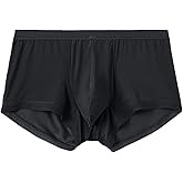 ZONBAILON Breathable Ice Silk Men's Boxer Briefs See-Through Underwear Trunk Transparent Stretch
