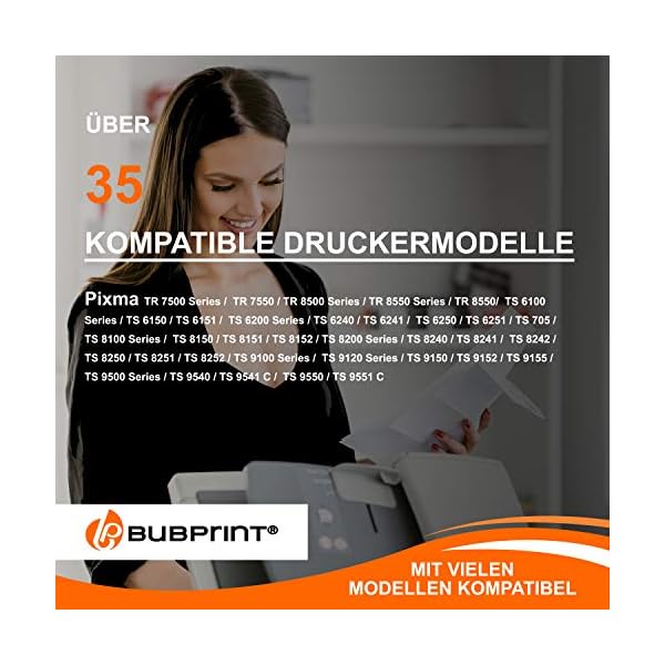 Bubprint 5 Druckerpatronen kompatibel als Ersatz für Canon PGI-580 CLI-581 XL Pixma TR7550 TR8500 TR8550 TS6100 TS6150 TS6151 TS6250 TS705 TS8150 TS8151 TS8250 TS9150 TS9155 TS9550 Multipack – Bild 3