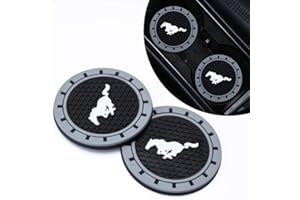 LOVMMEWLOT 2pcs Car Cup Holder Coaster,Cup Holder Insert Coaster with Mustang Snake Speedstar Evos Everest GT Shelby Mach-E Grand C-MAX Falcon Figo Territory Fiesta, Car Interior Accessories