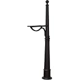 Special Lite Ashland Mailbox Post - Black Cast Aluminum Post for Curbside Mailbox - SPK-600-BLK