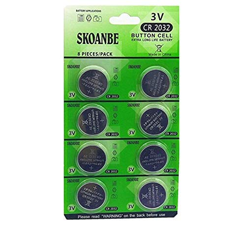 SKOANBE 2032 CR2032 3V Button Coin Cell Lithium Battery (Pack of 8)