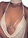 Glamaker Women's Sexy Rhinestone Bra Body Necklace Chain Bikini Jewelry Clubwear Silver