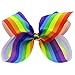 12Piece 8 Inches Grosgrain Ribbon Rainbow Hair Bows Alligator Clips For Girls Teens Kids