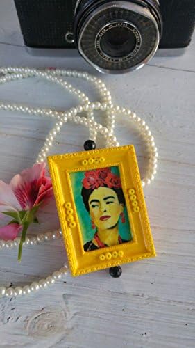 Handmade brooch, Yellow brooch, Yellow jewelry, Yellow brooch pin, Frida Kahlo jewelry, Statement brooch, Dress brooch, Summer Jewelry, Gift for her under 30