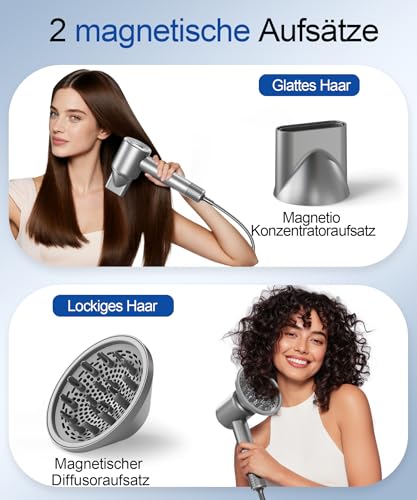 Hair Dryer, 160,000 RPM High Speed Hair Dryer with Diffuser, Quiet Hair Dryer for Quick Drying, 500 Million Ion Anti-Frizz, Hair Dryer for Women, Home & Salon