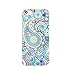 iPhone 5s Case,iPhone 5 Case, V-Fyee Slim Flexible Dual TPU Rubber Back Cover Case with Blue Paisley Pattern Design for iPhone SE / 5 / 5s