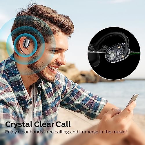 BUGANI Ecouteurs Bluetooth sans Fil Sport, Casque Bluetooth sans Fil 5.4, Écouteurs à Conduction Osseuse avec 40H HiFi Stéréo Basses Casque, Oreillette Bluetooth Sport IPX5 Étanche, Running/Gym