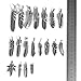 Yumei Jewelry Heavy Sense Antique Silver Goros 19Pcs Eagle Feather and 4 Pcs Feature Charms