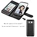 NJJEX for Galaxy S8+ Case, for Galaxy S8 Plus Wallet Case, PU Leather [9 Card Slots] Card Holder Folio Flip Cover [Detachable][Kickstand] Magnetic Phone Case & Wrist Strap for Samsung S8 Plus [Black]