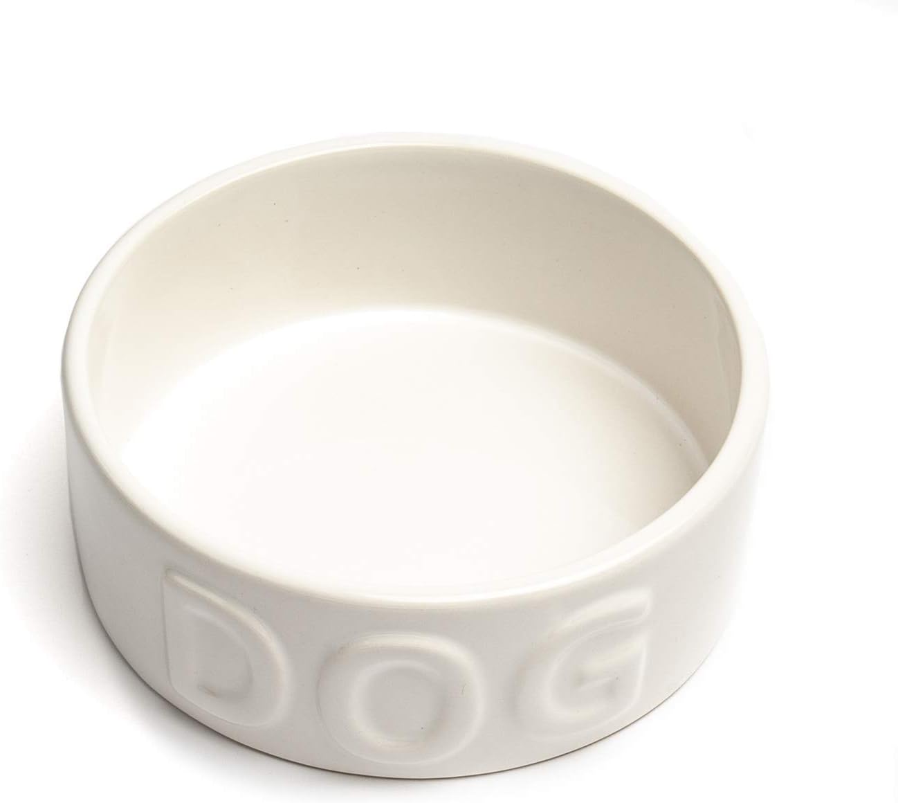 Park Life Designs Classic Dog White Bowl, Medium, 6.5 Inches, 4 Cup