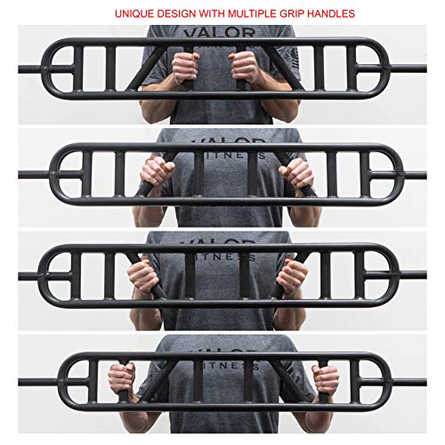 Valor Fitness OBMULTI Swiss Bar Football Barbell w/ Multi Grips for