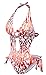 Eomenie Women's One-Piece Padding Slim Swimsuit Bathing Suit Swimwear (L/US:12-14, Orange)