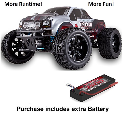 New Redcat Racing Volcano EPX PRO Brushless Electric Truck, Includes Extra Lipo Battery, Blue/Silver, 1/10 Scale â€¦ (Silver/Black)