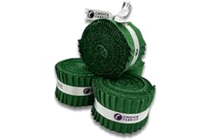 Choice Fabrics Supreme Solids - Jelly Roll (20 cuts) - Premium 100% Cotton Quilting Fabric (Fern Green), FE-62210-001