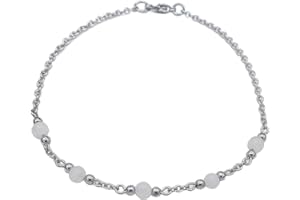 Selenite Anklet - Yoga Beaded Bracelet - Healing Crystal Jewelry - Meditation, Spiritual Gift