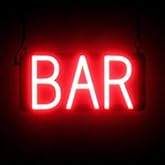 SpellBrite BAR Sign | Capture Attention with Bar-Related Signs | Neon Look, Red LED Light Source | 13.4" x 6.3"