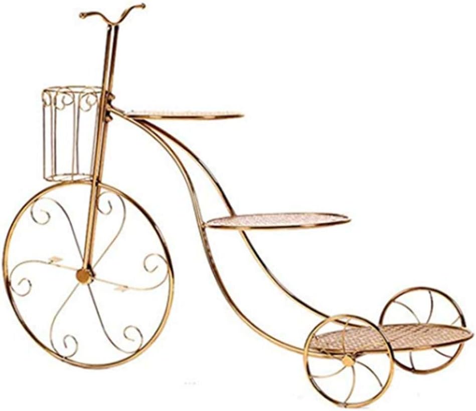 LZ 3 Tiers Cake Display Stand,3-Layer Wrought Iron Bicycle Dessert Cake Fruit Stand Cake Stand Formal Banquet Birthday Party Or Daily Use,Gold