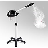 Fuehomue Professional Facial Steamer on Wheels, Facial Steamer for Facial Deep Cleaning, Facial Humidifier for Spa, Adjustable Height for Spa, Salon and at Home Use