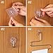 Hestya 30 Pack Adhesive Hooks Wall Hooks Strong Adhesive Hooks 30 lbs/ 15 kg Seamless Transparent Hooks, Kitchen Towel Bath Hooks