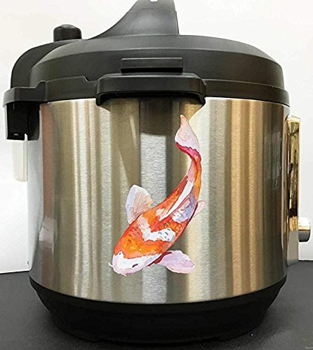 Watercolor Painted Japanese Koi Fish - Full Color Vinyl Decal Sticker for Instant Pot Instapot Pressure Cooker