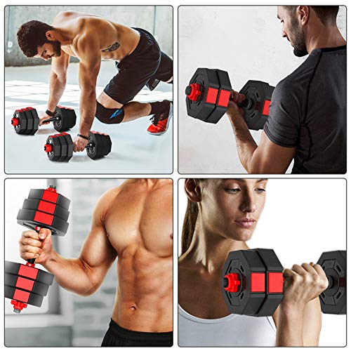 wolfyok-Fitness-Dumbbells-Set-Adjustable-Weight-to-44Lbs-Home-Fitness-Equipment-for-Men-and-Women-Gym-Work-Out-Exercise-Training-with-Connecting-Rod-Used-as-BarbellsPair-Black