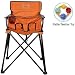 ciao baby - Portable High Chair with Rattle Teether Toy - Orange
