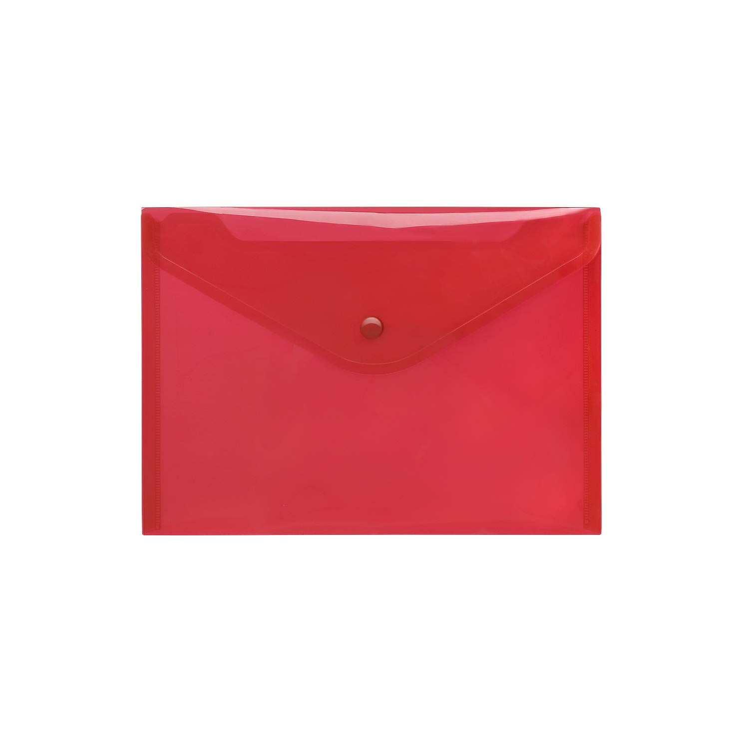 PP-Transparent-Umschlag DIN Lang Blau - 10 Stück Mit Druckknopf