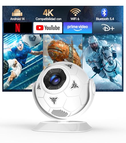 Mini Proyector Portatil 4k Soporte -Móvil, Cine en Casa y Smart TV