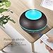 Depnee Essential Oil diffuser, 550ml Humidifier with Remote Control, Timer, Waterless Auto Shut-off and 7 LED Light Colors for Home Bedroom Office Yoga Spa – Dark Wood Grain