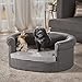 Christopher Knight Home Cassie Oval Charcoal & Light Grey Fabric Dog Sofathumb 1