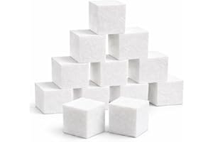 White Foam Craft Cubes 5cm (2 Inch), 12-Pack – Styrofoam Blocks for DIY Crafts, School Projects, Floral Arrangements & Model 